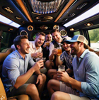 Bachelor party in a vibrant nightclub in Los Cabos, limo